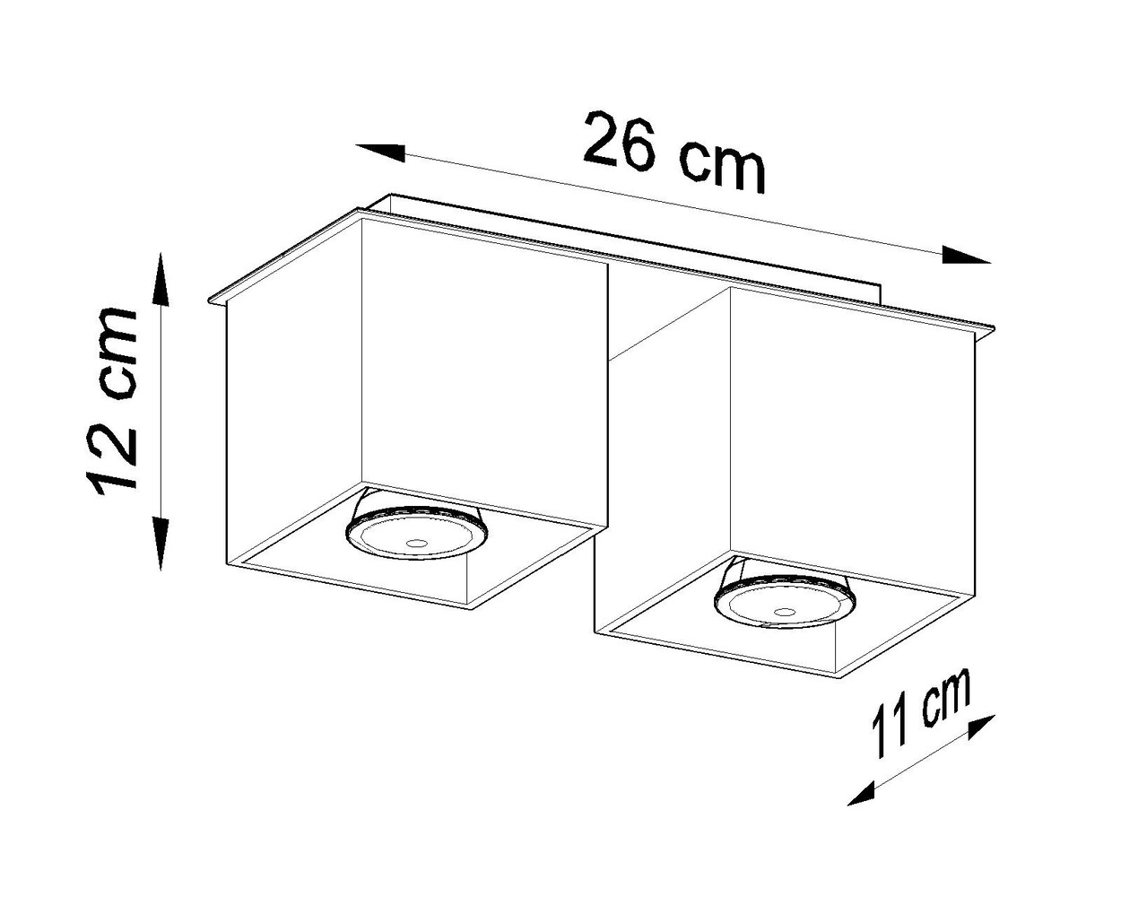 Sollux Lighting Loftsspot QUAD 2 sort