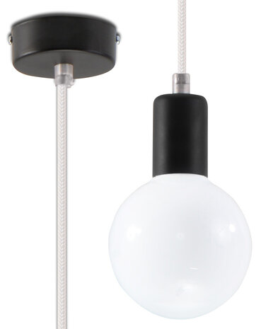 Sollux Lighting Pendellampe EDISON hvid