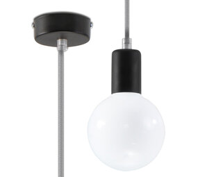 Sollux Lighting Pendellampe EDISON grå