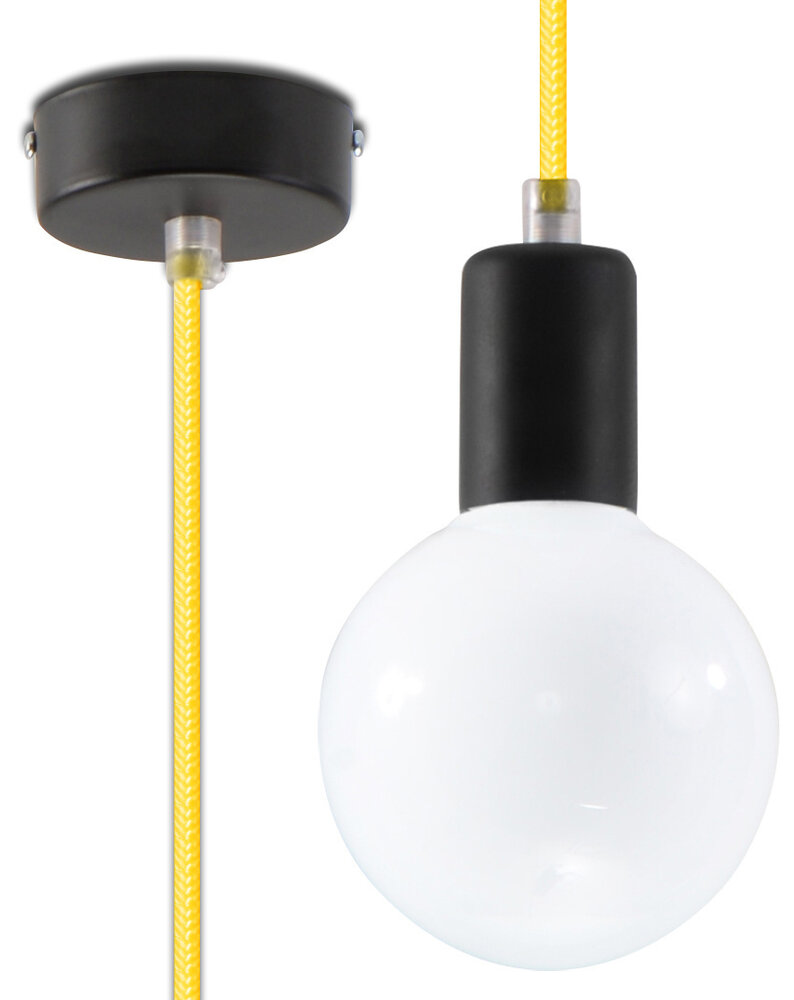 Sollux Lighting Pendellampe EDISON gul