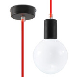 Sollux Lighting Pendellampe EDISON rød