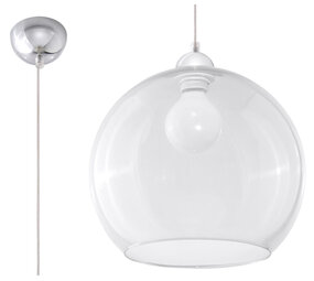 Sollux Lighting Pendellampe BALL gennemsigtig Sollux Lighting Pendellampe BALL gennemsigtig