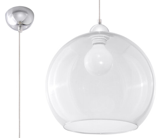Sollux Lighting Pendellampe BALL gennemsigtig Sollux Lighting Pendellampe BALL gennemsigtig