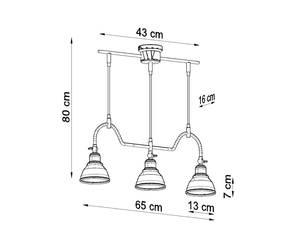Sollux Lighting Lysekrone MARE 3