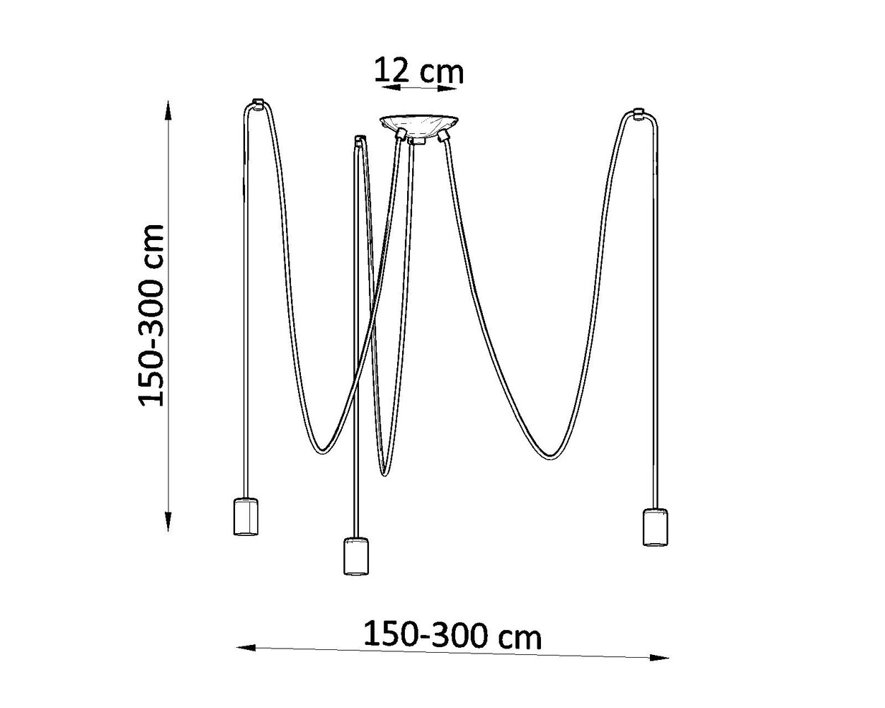 Sollux Lighting Lysekrone EDISON 3 sort Sollux Lighting Lysekrone EDISON 3 sort