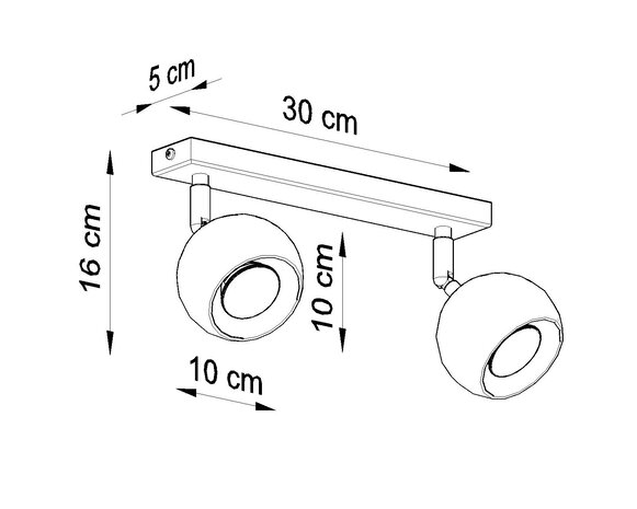 Sollux Lighting Loftsspot OCULAR 2 sort Sollux Lighting Loftsspot OCULAR 2 sort