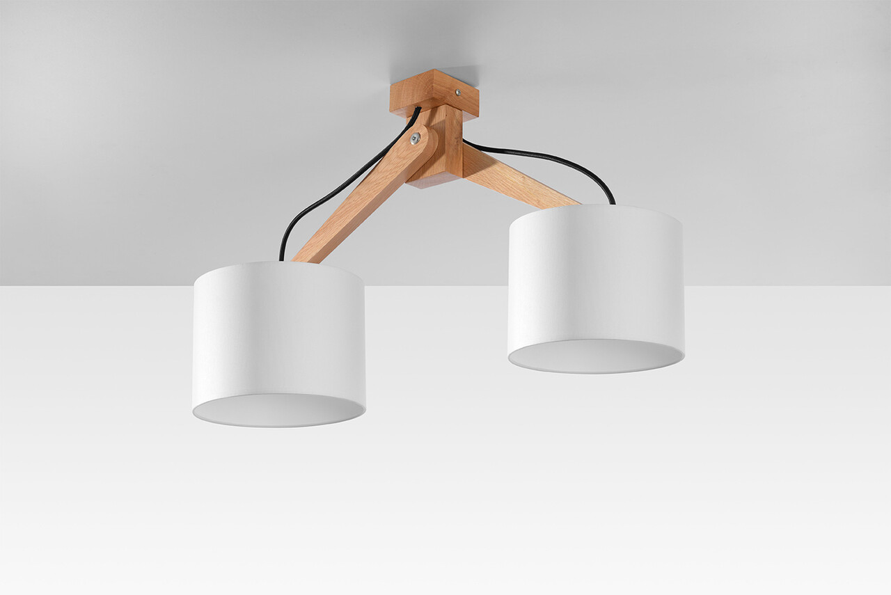 Sollux Lighting Loftspot LEGNO 2 naturtræ Sollux Lighting Loftspot LEGNO 2 naturtræ