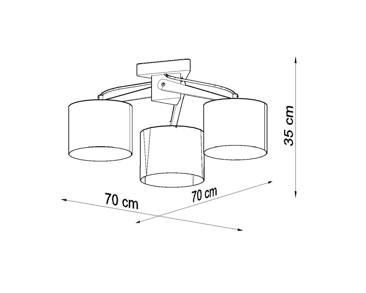 Sollux Lighting Loftspot LEGNO 3 naturtræ Sollux Lighting Loftspot LEGNO 3 naturtræ