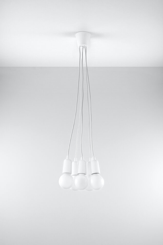 Sollux Lighting Pendellampe DIEGO 5 hvid Sollux Lighting Pendellampe DIEGO 5 hvid