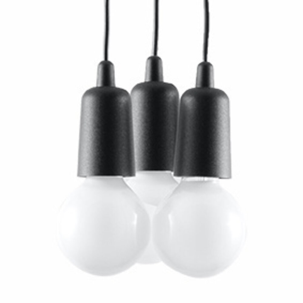 Sollux Lighting Pendellampe DIEGO 3 sort Sollux Lighting Pendellampe DIEGO 3 sort