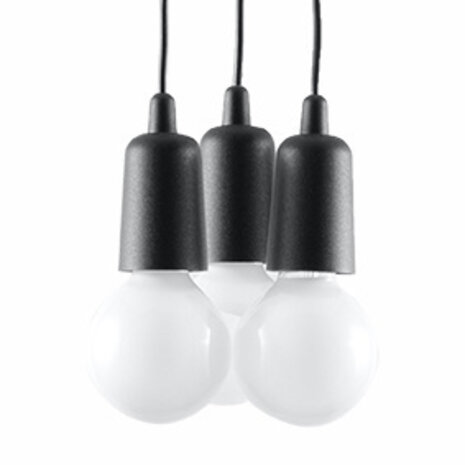 Sollux Lighting Pendellampe DIEGO 3 sort Sollux Lighting Pendellampe DIEGO 3 sort