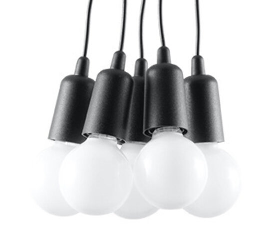 Sollux Lighting Pendellampe DIEGO 5 sort