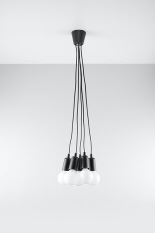 Sollux Lighting Pendellampe DIEGO 5 sort