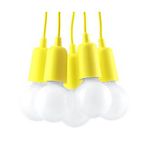 Sollux Lighting Pendellampe DIEGO 5 gul Sollux Lighting Pendellampe DIEGO 5 gul