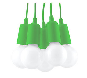 Sollux Lighting Pendellampe DIEGO 5 grøn Sollux Lighting Pendellampe DIEGO 5 grøn