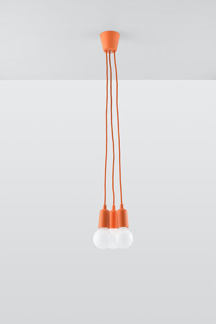 Sollux Lighting Pendellampe DIEGO 3 orange Sollux Lighting Pendellampe DIEGO 3 orange