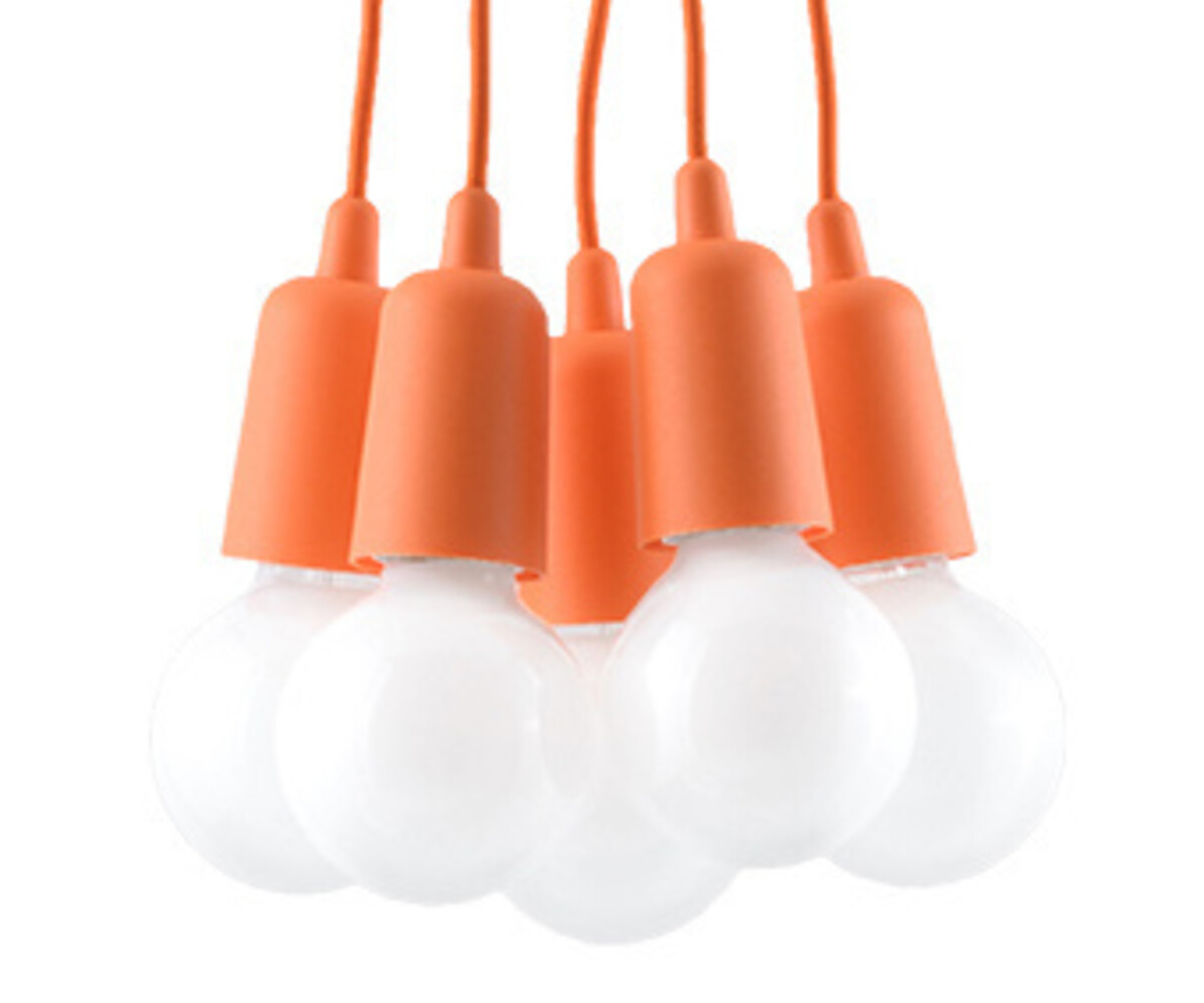 Sollux Lighting Pendellampe DIEGO 5 orange
