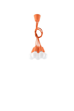 Sollux Lighting Pendellampe DIEGO 5 orange