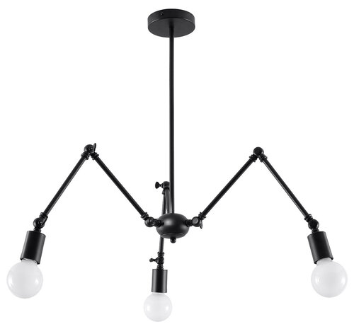 Sollux Lighting Lysekrone STARK 3 sort Sollux Lighting Lysekrone STARK 3 sort