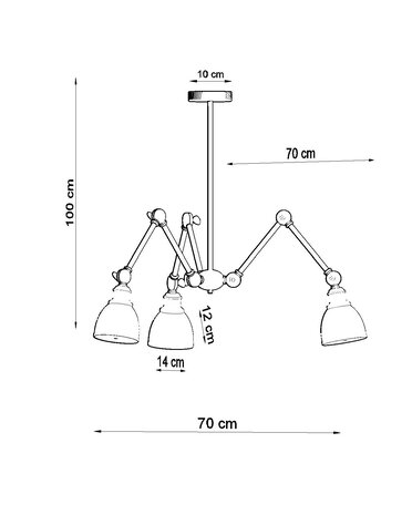 Sollux Lighting Lysekrone STARK SHADE 3 sort Sollux Lighting Lysekrone STARK SHADE 3 sort
