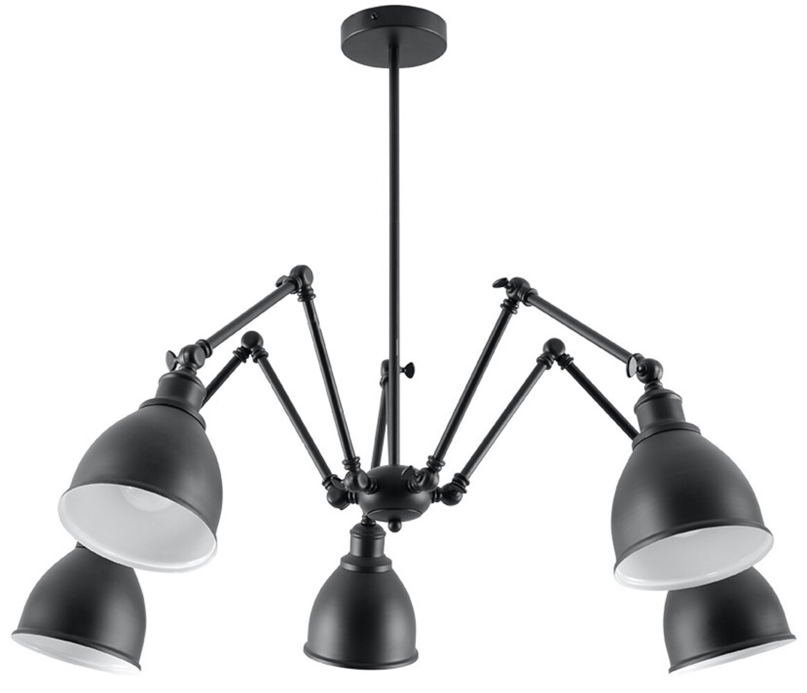 Sollux Lighting Lysekrone STARK SHADE 5 sort Sollux Lighting Lysekrone STARK SHADE 5 sort