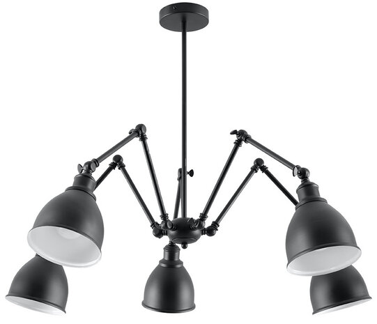 Sollux Lighting Lysekrone STARK SHADE 5 sort Sollux Lighting Lysekrone STARK SHADE 5 sort