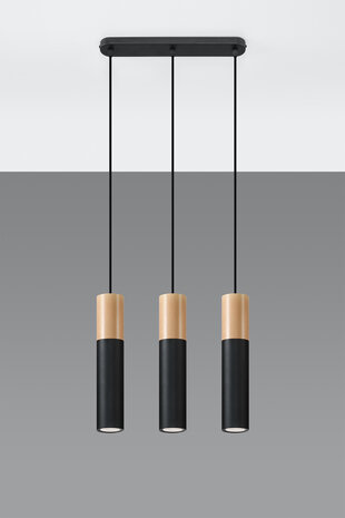 Sollux Lighting Pendellampe PABLO 3 sort Sollux Lighting Pendellampe PABLO 3 sort