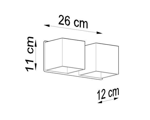 Sollux Lighting Væglampe QUAD 2 sort Sollux Lighting Væglampe QUAD 2 sort