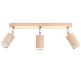 Sollux Lighting Loftspot BERG 3 naturtræ Sollux Lighting Loftspot BERG 3 naturtræ