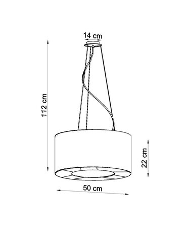 Sollux Lighting Lysekrone SATURNO 50 sort Sollux Lighting Lysekrone SATURNO 50 sort