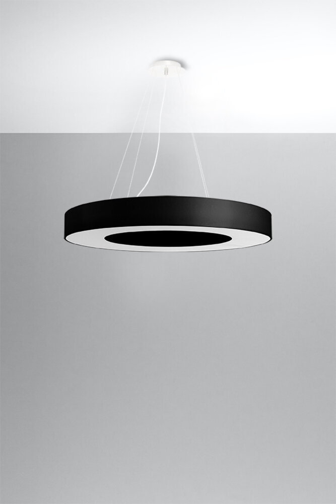 Sollux Lighting Lysekrone SATURNO SLIM 70 sort Sollux Lighting Lysekrone SATURNO SLIM 70 sort