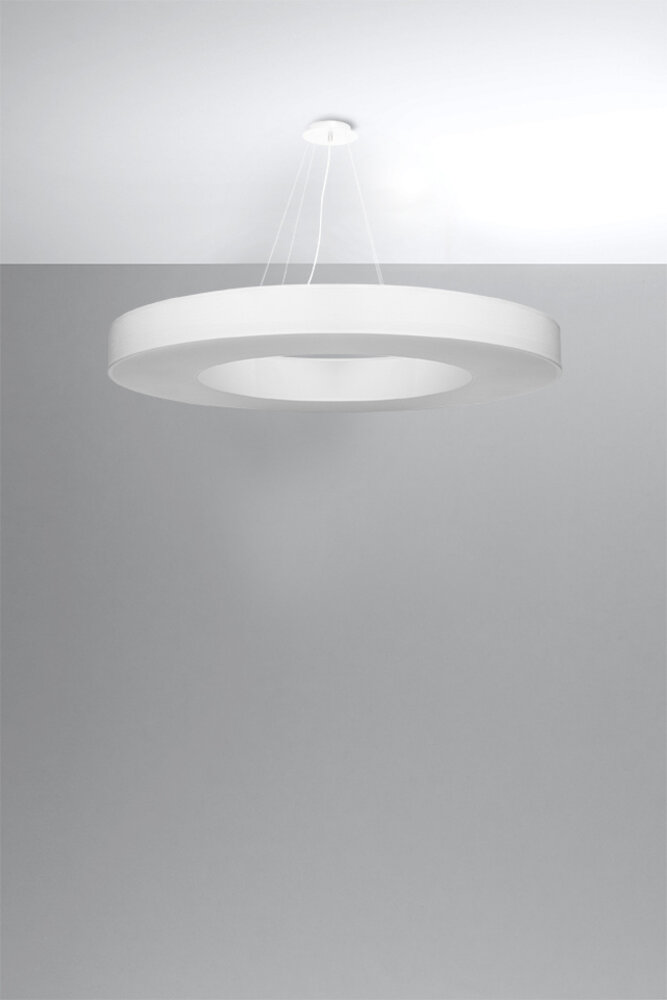Sollux Lighting Lysekrone SATURNO SLIM 90 hvid Sollux Lighting Lysekrone SATURNO SLIM 90 hvid