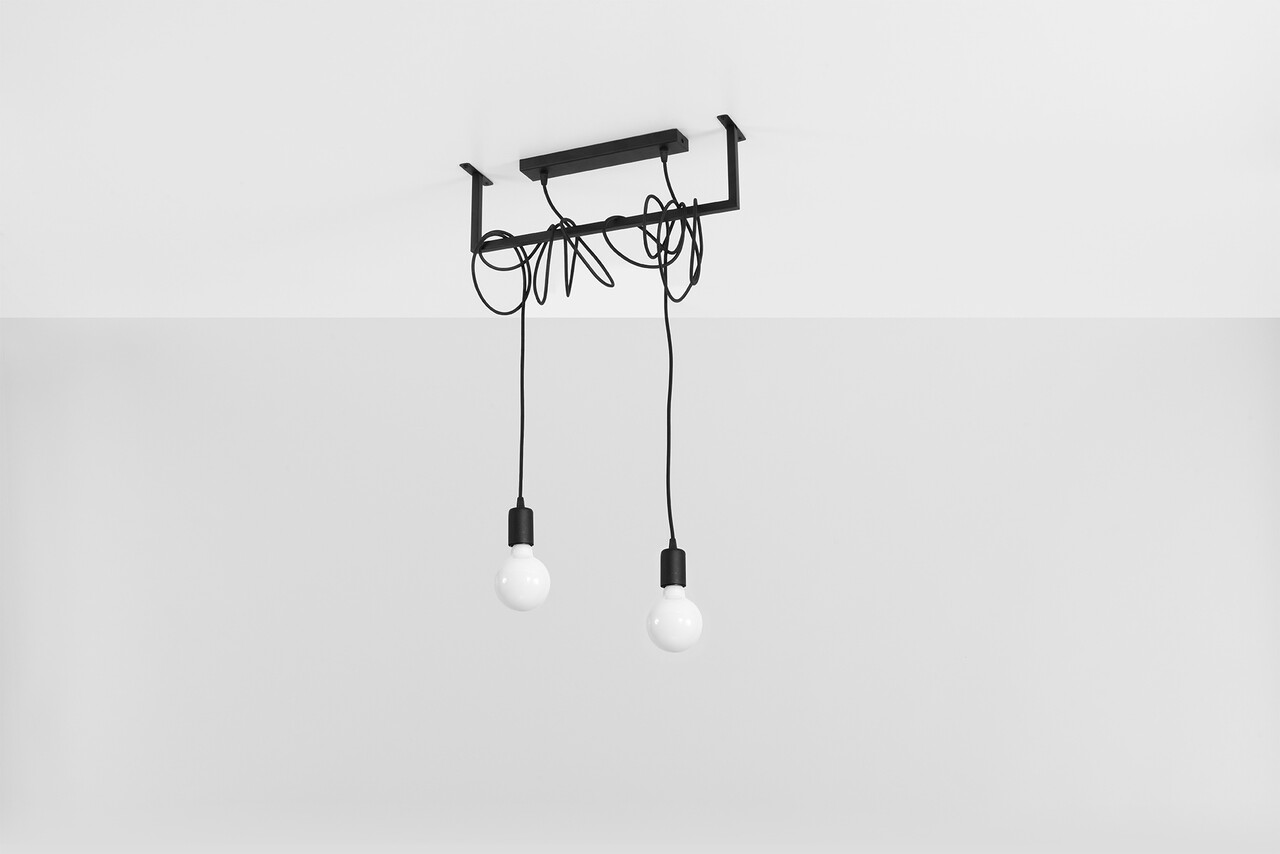 Sollux Lighting Lysekrone SALAMANCA 2 sort Sollux Lighting Lysekrone SALAMANCA 2 sort