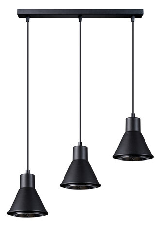 Sollux Lighting Pendellampe TALEJA 3 sort - GU10 AR111 Fatning Sollux Lighting Pendellampe TALEJA 3 sort - GU10 AR111 Fatning