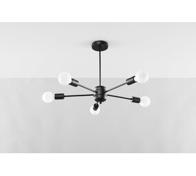 Sollux Lighting Lysekrone LANGO 5 sort Sollux Lighting Lysekrone LANGO 5 sort