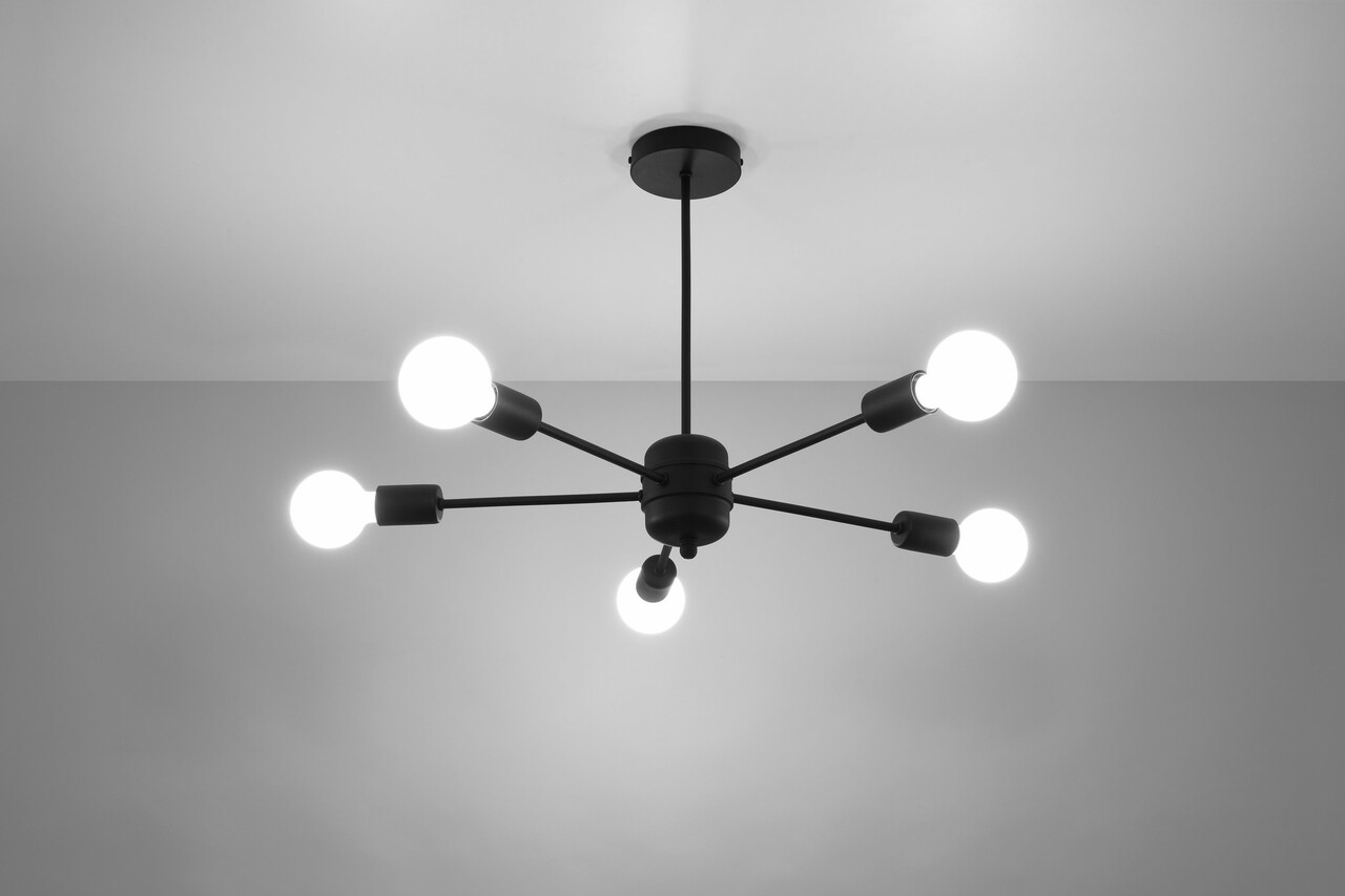 Sollux Lighting Lysekrone LANGO 5 sort