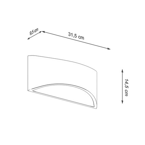 Sollux Lighting Væglampe RING hvid med afbryder Sollux Lighting Væglampe RING hvid med afbryder