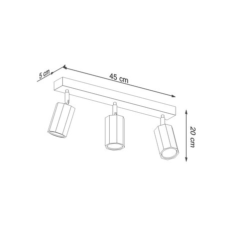 Sollux Lighting Loftspot ZEKE 3 eg Sollux Lighting Loftspot ZEKE 3 eg