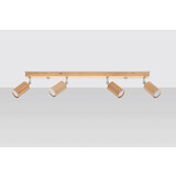 Sollux Lighting Loftspot BERG 4 naturtræ