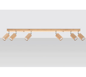 Sollux Lighting Loftspot BERG 6 naturtræ Sollux Lighting Loftspot BERG 6 naturtræ