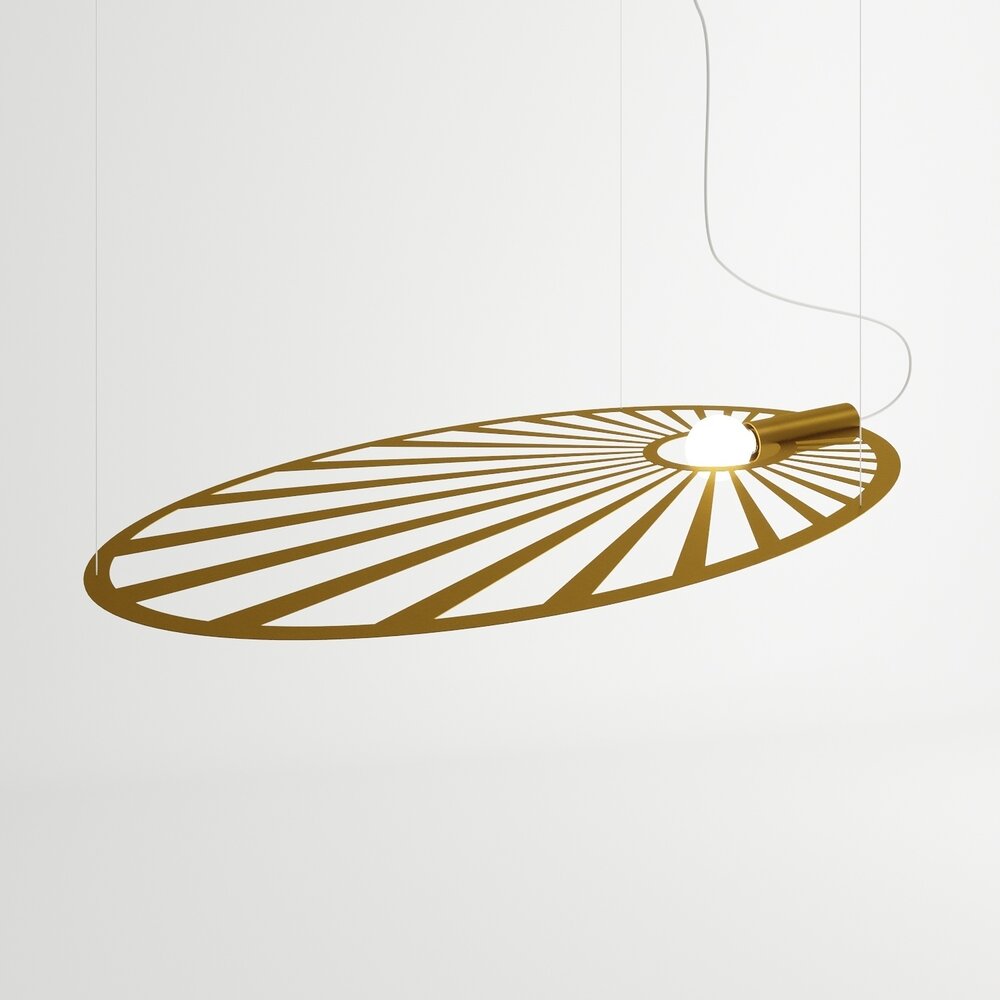 Sollux Lighting Pendellampe LEHDET guld Sollux Lighting Pendellampe LEHDET guld