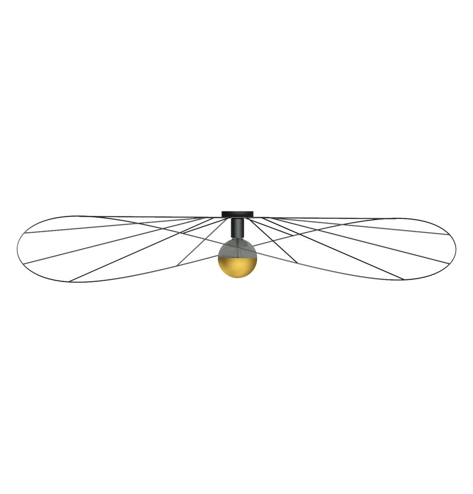 Sollux Lighting Væglampe / Loftspot ESKOLA 140 sort