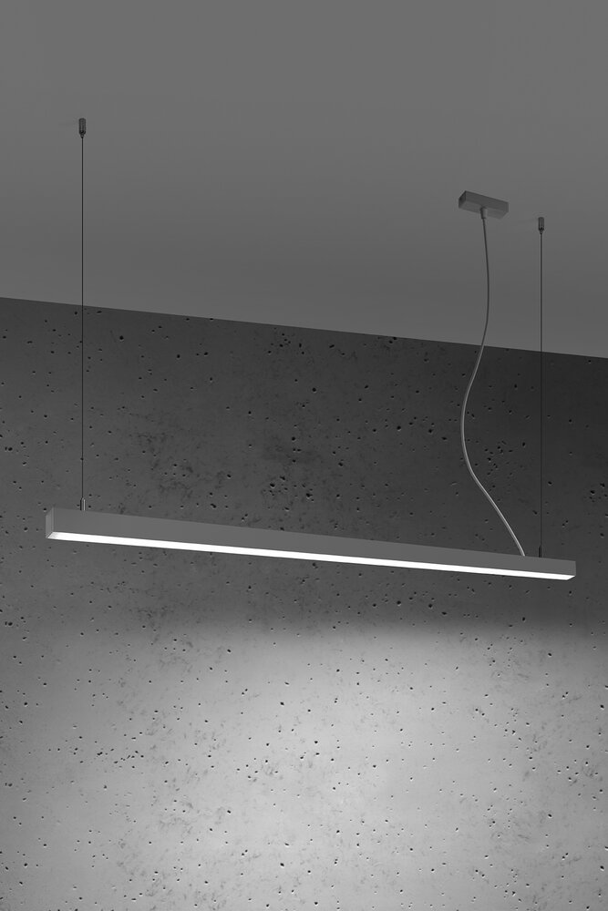Sollux Lighting Pendellampe PINNE 150 grå 4000K Sollux Lighting Pendellampe PINNE 150 grå 4000K