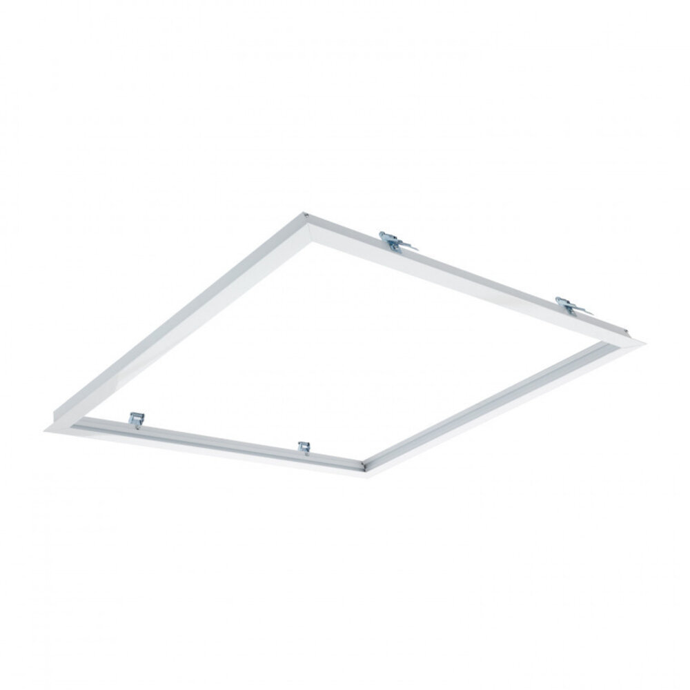Indbygnings ramme til LED-panel - 60x60cm Indbygget rammesystem - Hvid aluminium Indbygnings ramme til LED-panel - 60x60cm Indbygget rammesystem - Hvid aluminium