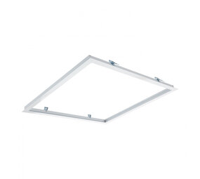Indbygnings ramme til LED-panel - 60x60cm Indbygget rammesystem - Hvid aluminium Indbygnings ramme til LED-panel - 60x60cm Indbygget rammesystem - Hvid aluminium