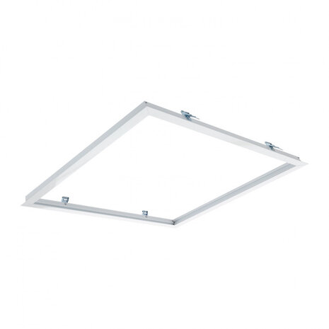Indbygnings ramme til LED-panel - 60x60cm Indbygget rammesystem - Hvid aluminium Indbygnings ramme til LED-panel - 60x60cm Indbygget rammesystem - Hvid aluminium