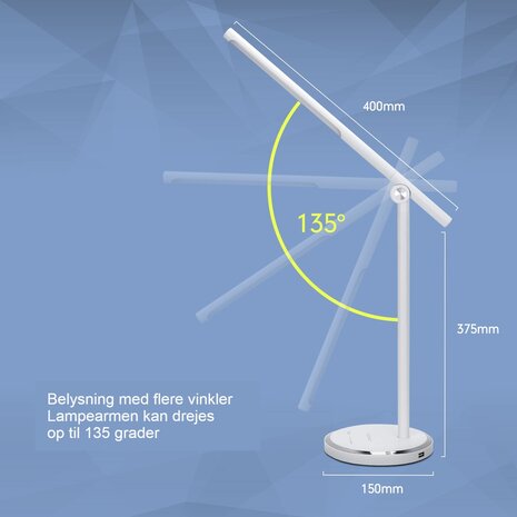 Aigostar LED-bordlampe 8W Dæmpbar 3000k til 6000K - Sort - sammenfoldelig  Aigostar LED-bordlampe 8W Dæmpbar 3000k til 6000K - Sort - sammenfoldelig