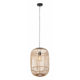 Freelight Pendellampe Treccia 1-fatning Sort / Skærm Rotan Blank