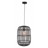 Freelight Pendellampe Treccia 1-fatning Sort / Skærm Rotan Sort
