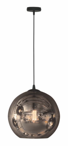 Freelight Pendellampe Visiera 30cm Sort/Røget Glas